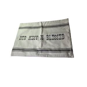BEE & WILLOW Tan Brown "Our Nest is Blessed" 14x17 Pillow Sham